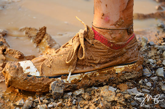 Muddy shoe